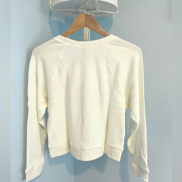 NWT bobi Waffle Boat Neck Raglan Long Sleeve Tee White - Various Sizes - Picture 4 of 6